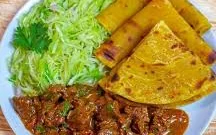 Chapati Beef Stew / Ugali Beef Stew served at Sidai Resort in Naroosura, Narok Kenya