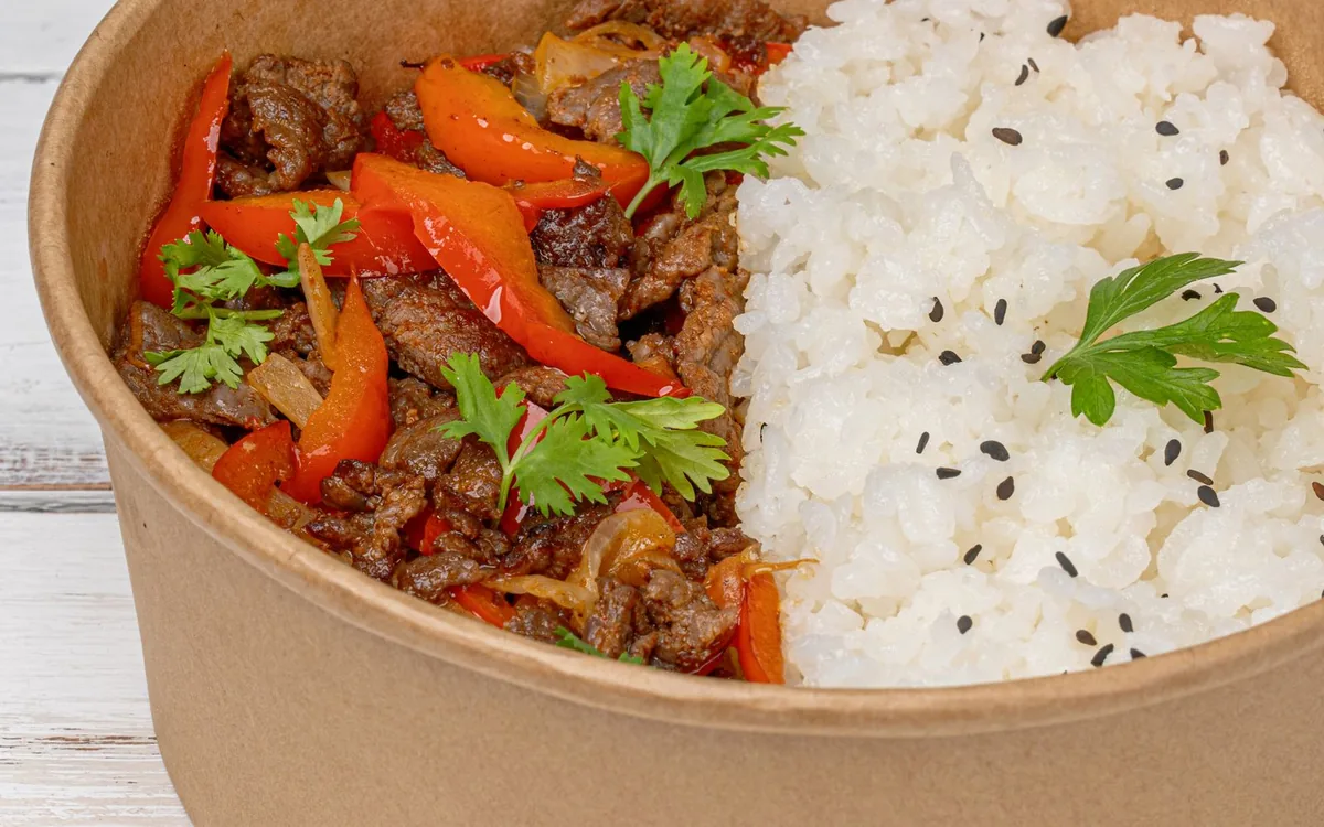 Pilau + Beef Stew served at Sidai Resort in Naroosura, Narok Kenya
