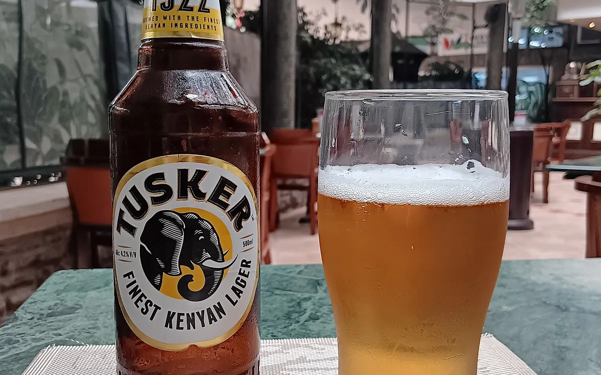 Tusker Lager served at Sidai Resort in Naroosura, Narok Kenya